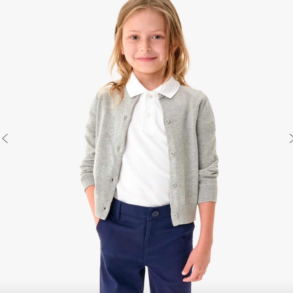 Primary Grey Girls Cotton Cardigan Size 8-9 Fan Favorite Item